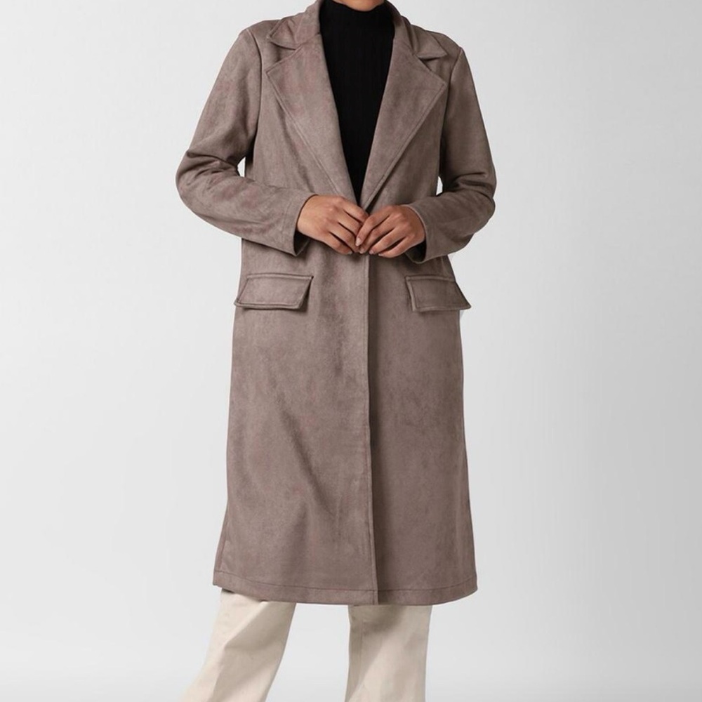 Forever 21 Tan Suede Trench Coat